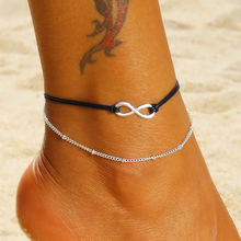 Simple Anklet Infinity Bead Charm Anklet Fashion Summer Beach Ankle Jewelry On Foot Anklet Bracelet For Women Leg Chain 2024 - buy cheap