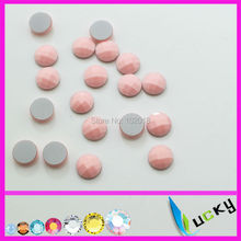 1440PCS 8mm free shipping half round shape light pink color hotfix epoxy flatback pearl perfect look 2024 - buy cheap