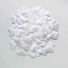 Cheap! 100pcs white Fabric Heart dia 3.5cm Wedding Party Confetti Table Decoration birthday party Decorative Supplies 2024 - buy cheap