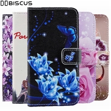 Arte da Pintura Da Flor Livro Wallet Flip Caso Capa de Couro Macio Para Samsung Galaxy A20 6.4 "SM-A205F/DS A20 2019 UM 20 A205F A205 2024 - compre barato