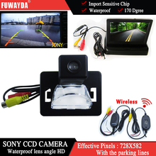 Fuwayda câmera de ré para sony ccd, câmera automotiva sem fio com chip colorido para mazda 5 + 4.3 visual dobrável monitor lcd tft e tela hd à prova d'água 2024 - compre barato