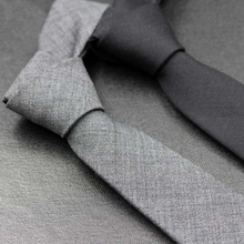 Moda casual de alta qualidade gravata fina de lã, gravata masculina vestido de trabalho de negócios, estudantes de casamento, preto, cinza, 5.5cm, caixa de presente de gravata 2024 - compre barato