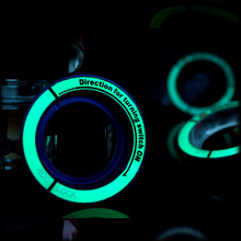 Авто-Стайлинг Флуоресцентный светильник круглая накладка на отверстие для ключа светящаяся наклейка на зажигание переключатель Крышка для Ford Focus 2 3 4 MK2 3 4 ST Mondeo Fusion 2024 - купить недорого