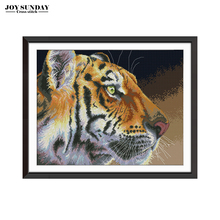 Joy Sunday Tiger Cross Stitch Patterns DIY Needlework Aida Canvas for Embroidery Kit Counted Cross Stitched 14ct 11ct DMC Thread 2024 - buy cheap