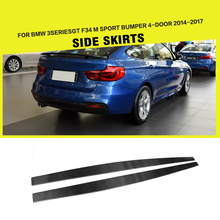 Carbon Fiber Car Racing Side Skirts Lip Apron Extension for BMW F34 GT M Sport 4-Door 2014 - 2017 2024 - buy cheap