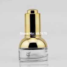 20ML Pipette Dropper bottles, Empty Glass bottle, Essential Oil vials with gold collar, Clear bulb glass bottle, Press dropper 2024 - buy cheap