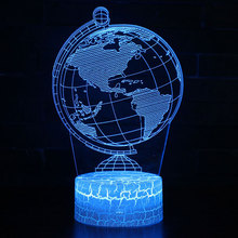 Lámpara LED de noche con tema de globo 3D, lámpara de ambiente táctil con cambio de 7 colores, regalo de Navidad, envío directo 2024 - compra barato