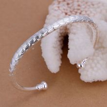 Free Shipping Fashion 925 Silver Fashion Bangle Bracelet for Women Jewelry Factory Price SMTB157 2024 - buy cheap