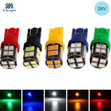 YM-bombillas LED para coche, luces de maletero T10 100 20 SMD 2835 194 W5W blanco Azul Rojo, Verde, ámbar, 400Lm, e-bright 24V DC 168 Uds. 2024 - compra barato