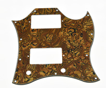 KAISH SG Standard Full Face Guitar Pickguard Scratch Plate Tiger Stripe with Screws 2024 - buy cheap