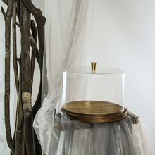 Стеклянная крышка Деревянный Торт Стенд кекс свадебное украшение 2024 - купить недорого