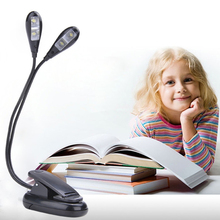 Luz LED de libro Clip-On Flexible portátil brillante lectura libro lámpara de luz para dormitorio lector de libros iluminación USB recargable 2024 - compra barato