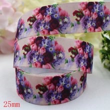 16562,(1")25mm 10yard/lot Flowers Ribbons Thermal transfer Printed grosgrain Wedding Accessories DIY handmade material Gift 2024 - buy cheap