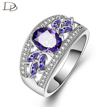 DODO Elegant Purple Crystal Rings For Women AAA Cubic Zircon Wedding Bague Fashion Jewelry Female Charming Cherry Anillos Dm080 2024 - buy cheap