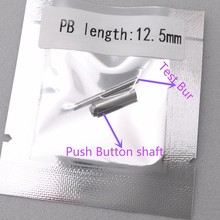 Frete grátis 10 peças botão de pressão angulação dental arma de mão eixo de botão de pressão comprimento do eixo: 12.5mm ferramenta odontológica 2024 - compre barato
