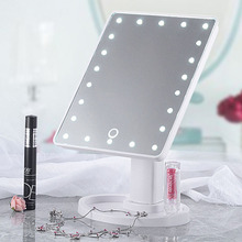 Makeup Mirror with 16 LEDs Cosmetic Mirror with Touch Dimmer Switch Battery Operated Stand for Tabletop Bathroom Bedroom Travel 2024 - buy cheap