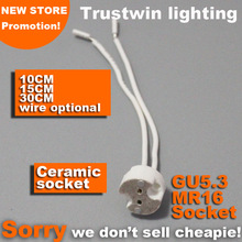 Conector de base de luz de punto con cable, base de enchufe de lámpara MR16 MR11 GU5.3 G5.3, soporte de ajuste de lámpara MR16, 4 unids/lote 2024 - compra barato