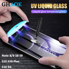 UV Tempered Glass For Samsung Galaxy S9 S8 S10 Plus Note 8 9 10 200D Liquid Screen Protector For Samsung S20 Plus Ultra S8 Glass 2024 - buy cheap