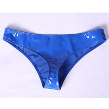 Bragas sexys de fetiche para mujer, Tanga de PVC, Wetlook de cintura baja, lencería erótica, de piel sintética de talla grande 2024 - compra barato