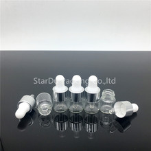 Free Shipping 50PCS 1ML Small Clear Glass Dropper Bottle 1cc Mini Glass Vial With Pipette Dropper, Glass Bottle 2024 - buy cheap