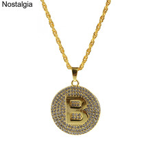 Cadena De Oro con colgante De letra B para mujer, gargantilla De cristal con inicial, estilo Hip Hop 2024 - compra barato