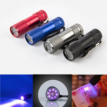 ¡Oferta! linterna LED UV CHICLITS, linterna de Ultravioleta morada con 9 cuentas LED, linterna portátil, linterna de aluminio 2024 - compra barato