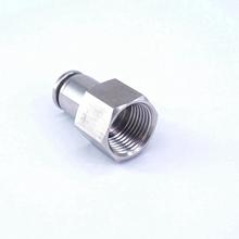 Pneumatic 304 Stainless Steel Straight Push in Connector Tube OD 8mm*3/8"BSP Female Quick Fitting Metal 2024 - buy cheap