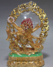 Estatua de Dios Mahakala, templo budista del Tíbet de cobre, bronce dorado, 6 manos, 25cm1 0, envío gratis 2024 - compra barato