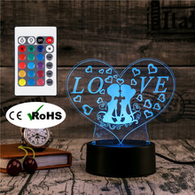 3D Led Novety Lighting Creative Gift Night Light  Table Lamp Led Important Moment Home Corridor Hotel Party Atmosphere Lights 2024 - buy cheap