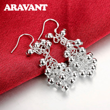 925 Silver Jewelry Smooth Bead Drop Earring For Women Fashion Jewelry Brincos 2024 - buy cheap