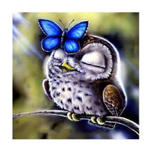 DIY 5D Diamond Embroidery Painting Owl Butterfly Cross Stitch Craft Home Decor 25*25cm W215 2024 - buy cheap