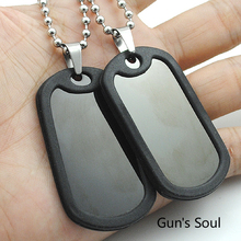 NIENDO Men's Military Army Stainless Steel Blank Double Dog Tag Necklace Charm Pendant Necklace Ball Chain LJP19 2024 - buy cheap