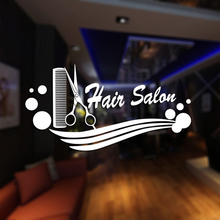 Scissor Hair Salon Wall Decal Beauty Salon Sticker Barber Shop Vinyl Window Decals Decor Mural Hairdresser Glass Sticker 2024 - buy cheap