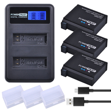 Powertrust 3PCS for Gopro Hero4 AHDBT-401 Li-ion Battery + LCD Display Dual USB Charger for Gopro Hero4 HD Camera P0019279 2024 - buy cheap
