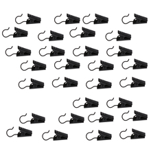 30Pcs Heavy Duty Curtain Clips with Hook Spring Clamps Curtain Glider Hanger Hook Black 32mm 2024 - buy cheap
