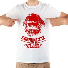 Great Communists Have No Class design cool tshirt men summer new white short sleeve casual homme Karl Heinrich Marx t shirt 2024 - buy cheap