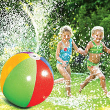 Bola de pvc inflável para diversões, equipamento para jogos aquáticos, jato de água, bola de praia, gramado engraçada 2024 - compre barato