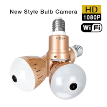 1080P HD 2MP Panoramic Bulb Infrared and White Light Wireless IP Camera Wi-FI FishEye Mini Lamp Wifi P2P Cam CCTV Home Security 2024 - buy cheap