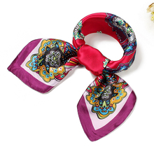 Атласные квадратные шарфы шелковый шарф роскошный шейный платок 60 см дизайнерский весенний шарф для сада BC27 2024 - купить недорого