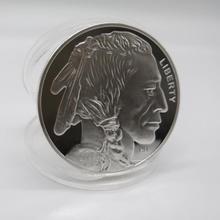 2015 indiano/cachimbo bu 1 oz .999 prata redondo limitado moeda americana feito eua envio direto 2024 - compre barato