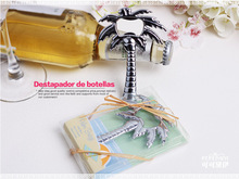 Juego de abrebotellas cromado de palmera para boda, set de abridor de botellas, decoración de boda, decoración de Palma, recuerdos y regalos, 100 Uds./lote, envío gratis 2024 - compra barato