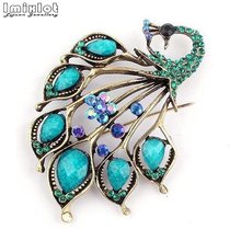 Vintage Fashion Crystal Peacock Brooches For Women Animal Women Rhinestone Animal Brooch Pin Jewelry Women Clothing Accessories 2024 - buy cheap