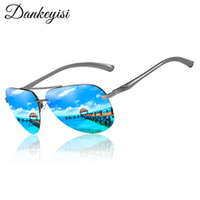 Dankeyisi óculos de sol polarizados sem aro, óculos masculino e feminino uv400 unissex para direção 2024 - compre barato