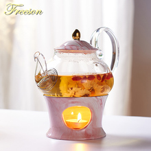 Marbling Glass Porcelain Tea Pot with Candler Strainer 500ml Coffee Pot Ceramic Puer Tea Set Europe Party Teapot Teatime Pot 2024 - buy cheap