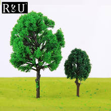 10PCS 12cm Miniatures 1:75 Scale Plastic Trees Model Foliage For Architectural Building Kits House Park Street Landscape Layout 2024 - buy cheap