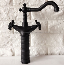 Basin Faucets Oil Rubbed Bronze Double handle Restroom bathroom wash basin faucet Hot and cold bath sink tap Nnf347 2024 - buy cheap