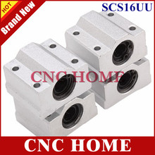 4 pclots SC16UU 16mm CNC Linear Rolamentos Pillow Block Caixa-tipo de unidade de Slides Bola de Movimento Linear de Slides rolamento 2024 - compre barato