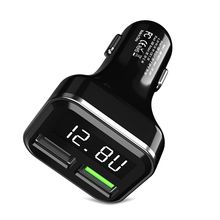 Quick Charge 3.0 Dual USB Car Charger LED Voltage Current Display For iPhone HTC 2024 - buy cheap