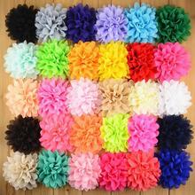 20 pcs 10 CM Tecido Chiffon Flor Menina Do Cabelo Jóias Headband Do DIY Acessórios Headwear Clipe Chinelos de Verão Decoração Ornamento Do Vestuário 2024 - compre barato