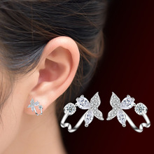 Hot Sale Promotion New Design Flower Butterfly 925 Sterling Silver Stud Earrings for Women Jewelry Gift Drop Shipping 2024 - buy cheap